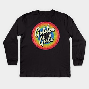 Vintage Style circle - the golden girls Kids Long Sleeve T-Shirt